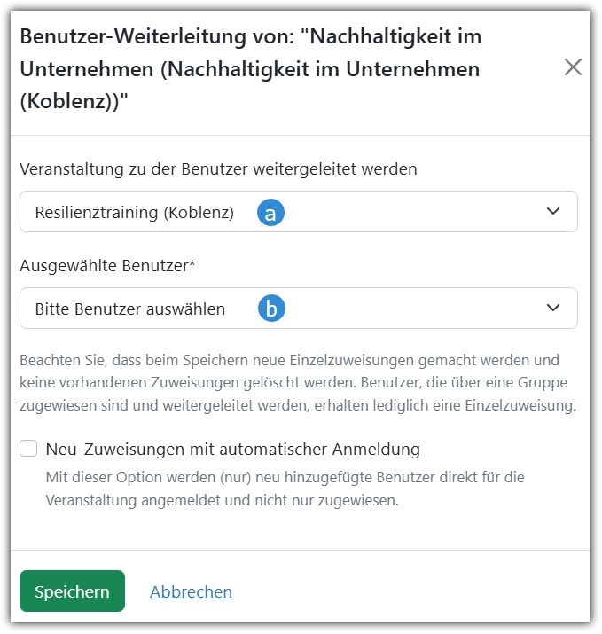 So weisen Sie eine Veranstaltung zu und verwalten diese | TUTORize